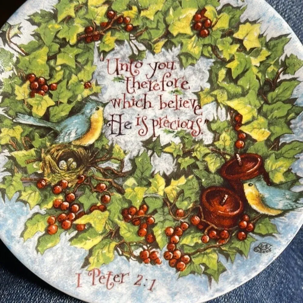 Christmas appetizer plates by Shelly Reeves.